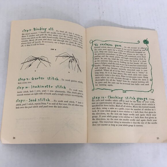 Vintage knitting book wool round the year how to knit guide with patterns - Picture 4 of 12